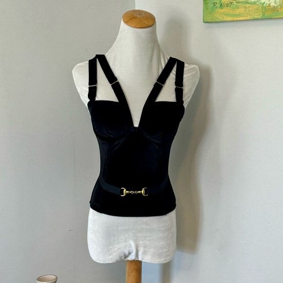 NWOT! Black Velvet Bustier - Picture 2 of 15